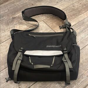 Patagonia Black and Gray Messenger Bag